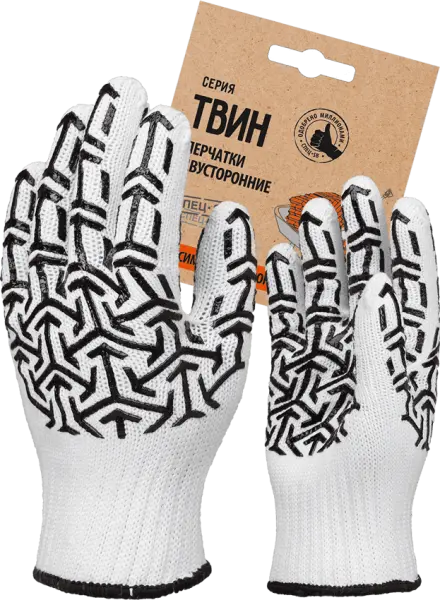 Перчатки СПЕЦ-SB СТРЕЛА с ПВХ трикотажные (белый/черный) Перчатки СПЕЦ-SB СТРЕЛА с ПВХ трикотажные (белый/черный)