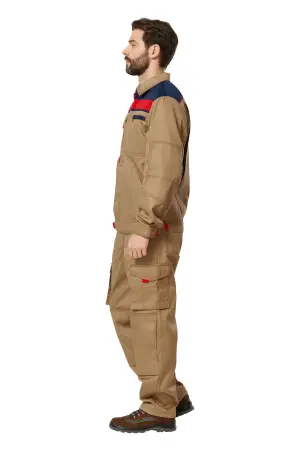 Куртка РОЛЬФ 1 (бежевый/т.синий/красный)