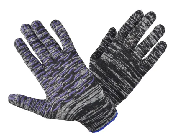 Перчатки х/б ЛЮКС Березка ПВХ-волна 10кл ОТГРУЗКА КРАТНО 10 ПАР