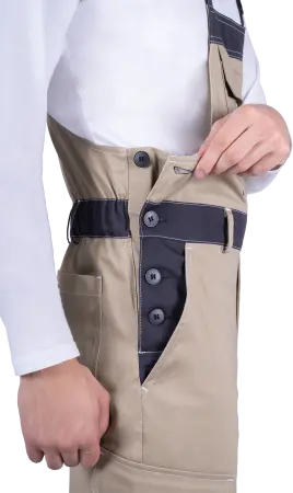 Полукомбинезон ТУРБО SAFETY (бежевый/т.серый)