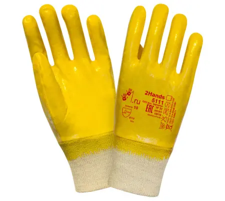 Перчатки 2HANDS LIGHT 5111 с полным нитриловым покрытием, облегченные (резинка) Перчатки 2HANDS LIGHT 5111 с полным нитриловым покрытием, облегченные (резинка)