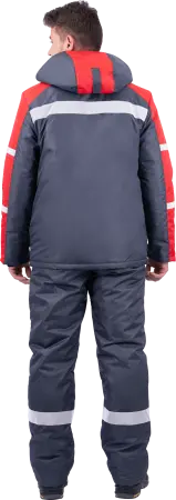 Куртка РОУД зимняя (т.серый/красный)