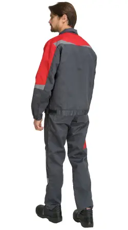 Костюм RONTA KS591 с ПК (т.серый/красный)