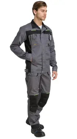 Костюм RONTA KS810 с ПК (т.серый/черный/лайм)