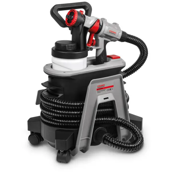 Краскораспылитель CROWN CT31015 1200Вт 1100мл/мин,0,1-0,3 бар 150Din-s сопло 2/2,5/3 мм 900мл