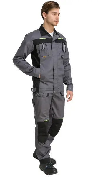 Костюм RONTA KS810 с ПК (т.серый/черный/лайм)