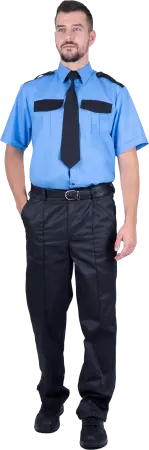 Рубашка ОХРАННИКА короткий рукав (голубой)