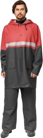 Костюм НЕПТУН влагозащитный (красный/серый)