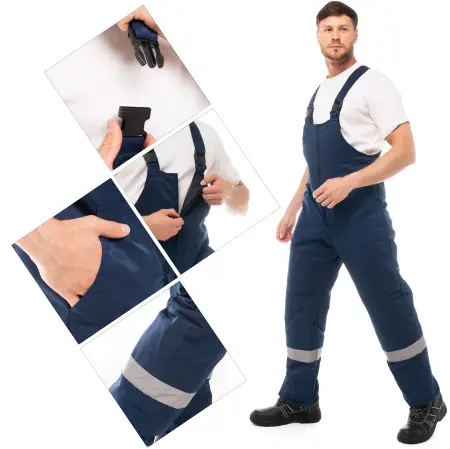 Костюм СТАНДАРТ-ЛЮКС зимний СОП с ПК (т.синий/серый)