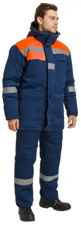 Куртка RONTA KR241 зимняя (т.синий/оранжевый)