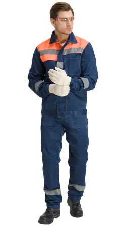 Костюм RONTA KS812 с ПК (т.синий/оранжевый)