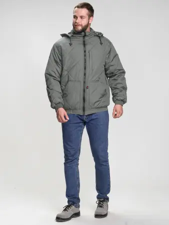 Куртка БОМБЕР-ЛЮКС демисезонная (св.серый)