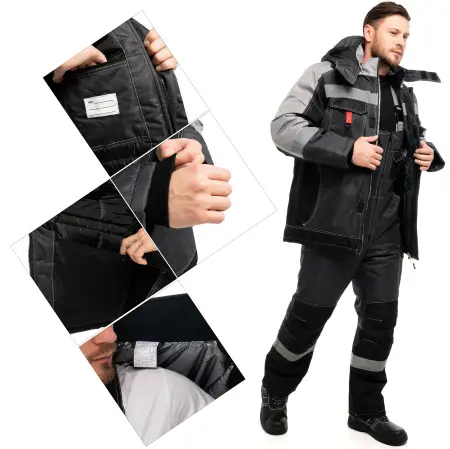 Костюм ЮКОН-МЕМБРАНА с ПК зимний (серый)