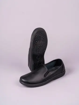 Туфли мужские нат.кожа ПВХ (черный)