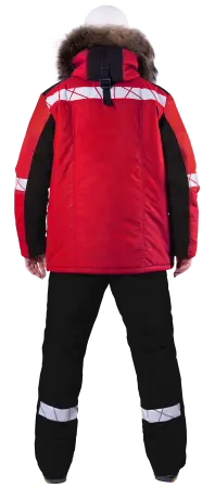 Куртка ХАЙ-ТЕК SAFETY зимняя (красный/черный)