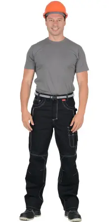 Брюки СИРИУС-ПРЕСТИЖ кант СВМ (черный)