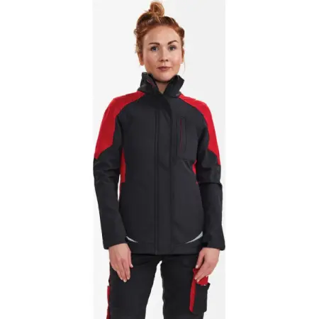 Куртка ENGEL GALAXY 8815-229 женская софтшелл (серый/красный)