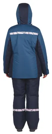 Куртка ВИРАЖ НЕО женская зимняя (морская волна/т.синий)