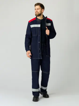 Костюм сварщика РМ 1 кл.защиты (т.синий/красный)