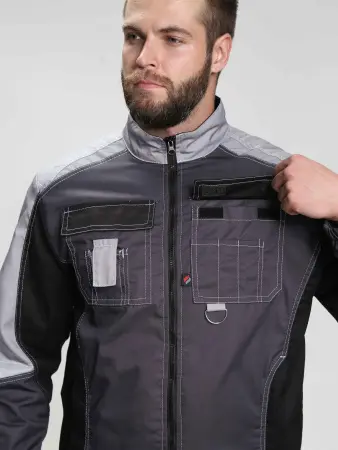 Костюм ВЕКТРОН-1 с БР (т.серый/св.серый/черный)