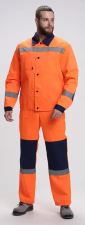 Костюм сигнальный ЛИГОР-2 СОП с ПК (оранжевый/т.синий)