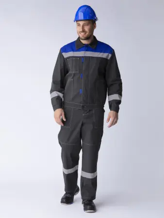 Костюм ЛИПЕЦК СОП с ПК (т.серый-меланж/васильковый) Костюм ЛИПЕЦК СОП с ПК (т.серый-меланж/васильковый)