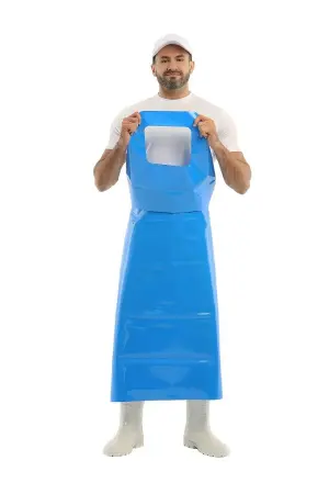 Фартук ЛАРИСАН цельнокроеный ПУ облегченный 83x150см (синий)