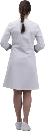 Халат МИРАЖ (белый/серый) женские медицинские