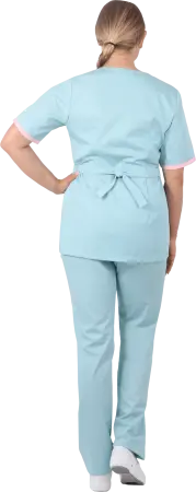 Костюм САНДРА женский с БР (голубой/розовый) женские медицинские