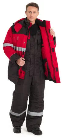 Костюм НОРДМЕН зимний с СОП с ПК (красный/чёрный)