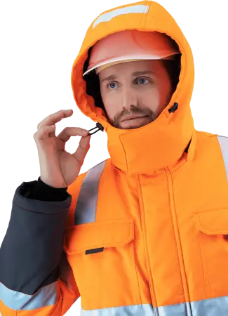 Костюм РЕФЛЕКТ-2 зимний с ПК (оранжевый/серый)