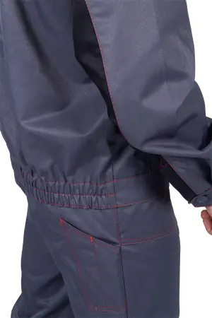 Костюм КМ-10 ЛЮКС летний с ПК (серый/красный)