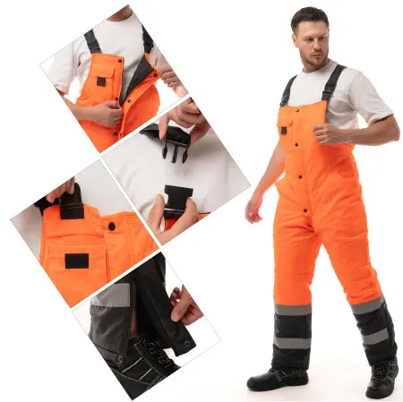 Костюм МЕТЕО зимний с ПК (оранжевый/черный)