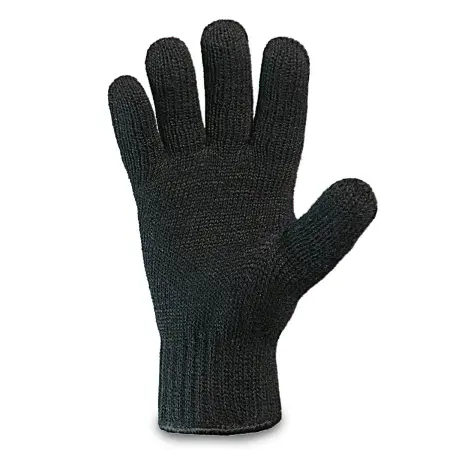 Перчатки полушерстяные двойные 7.5 класс (черный)