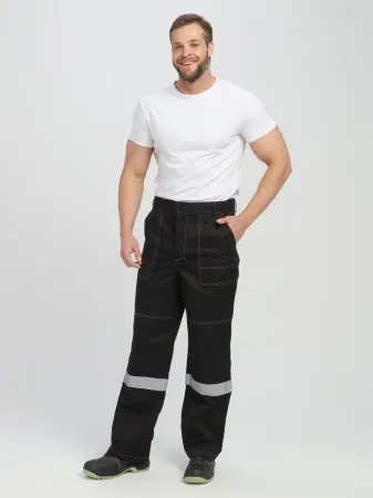 Костюм ВИВАТ-1 ПРЕМИУМ СН МВО с БР (черный/оранжевый)