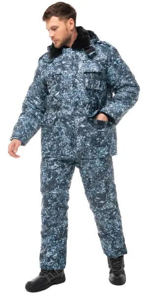 Костюм ОХРАННИК зимний с ПК (КМФ цифра)