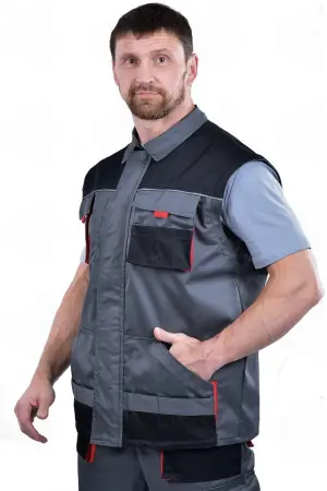 Куртка ХАМЕРТОН (серый/черный/красный)