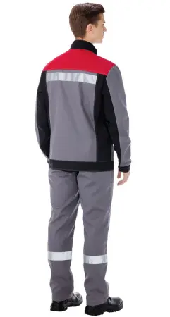 Костюм КАПЕР с БР (серый/черный/красный)