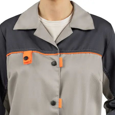 Халат ДОН женский (св.серый/т.серый/оранжевый)