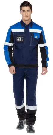 Костюм ВИВАТ с БР (т.синий/васильковый/черный)