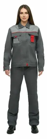 Костюм КАМА Л10-КБР женский с БР (серый/красный)
