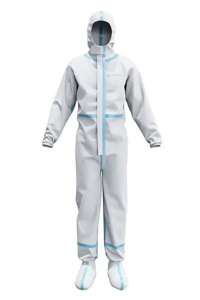 Комбинезон VEGAPRO ULTRA химической защиты одноразовый с бахилами (белый)