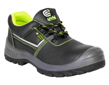 Полуботинки СПЕЦ ПУ/ПУ (черный/салатовый)