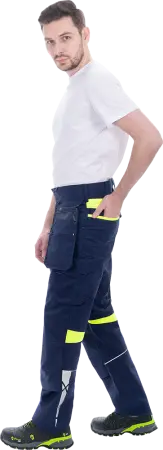 Брюки ACTIVE FLEX / АКТИВ ФЛЕКС (т.синий/флуоресцентный желтый)