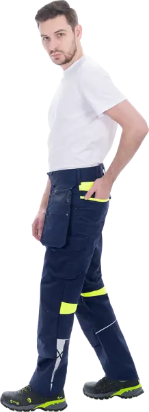 Брюки ACTIVE FLEX / АКТИВ ФЛЕКС (т.синий/флуоресцентный желтый)