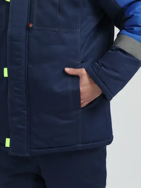 Костюм БИВЕК-2 СОП зимний с ПК (т.синий/васильковый/лимонный)