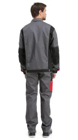 Костюм RONTA KS212 с ПК (т.серый/красный/черный)