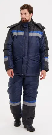 Костюм ГРАДУС зимний с ПК (синий/черный/василек)