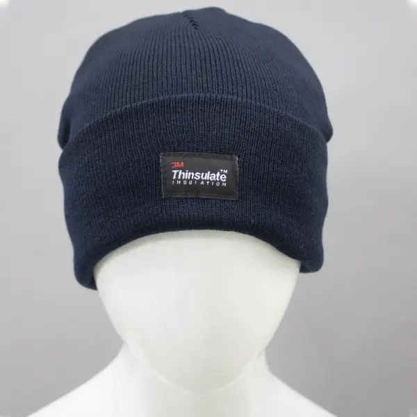 Шапка СЕВЕР трикотажная двойная утепленная (т.синий)