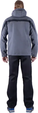 Куртка СОФТШЕЛЛ (серый/черный)